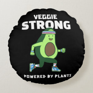 Coussins Ronds Veggie Strong, Alimenté par les plantes