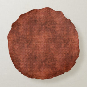 Coussins Ronds Velours Faux - Rouille