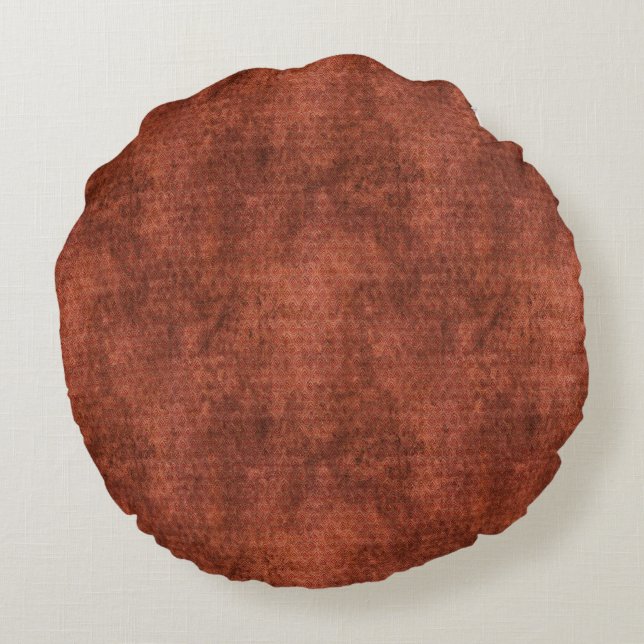 Coussins Ronds Velours Faux - Rouille (Dos)