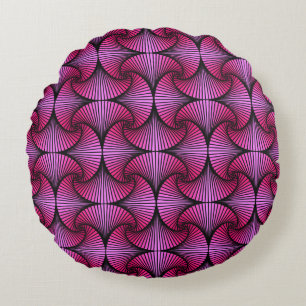 Coussins Ronds Ventilateur 3D Géométrique Graphique