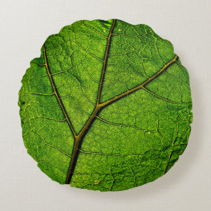 Coussins Ronds Verdure des veines feuilles de papillon