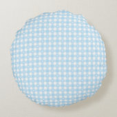 Coussins Ronds Vérifications Bleu Pastel (Dos)