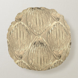 Coussins Ronds Verre or look motif jaune