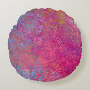 Coussins Ronds Verser acrylique Abstrait pour coucher de soleil m