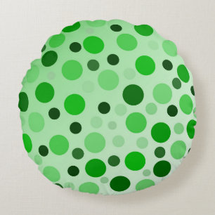 Coussins Ronds Vert Avec Des Pois Envieux,