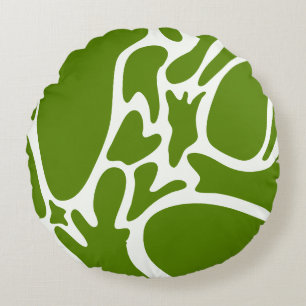Coussins Ronds Vert avocat et blanc céramique
