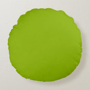 Coussins Ronds Vert pomme (couleur solide) 