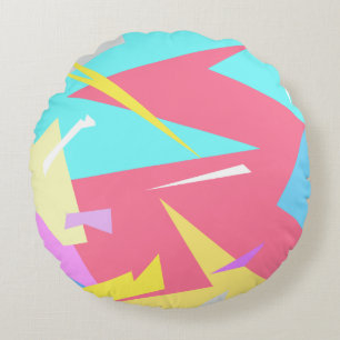 Coussins Ronds Vibes positives couleurs pastel Abstrait