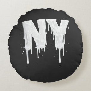Coussins Ronds Vibrations des rues de NY