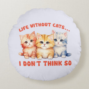 Coussins Ronds Vie sans chats (2)