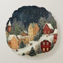 Village de Noël Vintage sous la neige