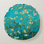 Coussins Ronds Vincent Van Gogh Blossoming Almond Tree Floral Art<br><div class="desc">Vincent Van Gogh Arbre d'amande fleuri Vintage Art floral Arbre d'amande fleuri est un tableau de 1890 de l'artiste post-impressionniste néerlandais Vincent van Gogh. Almond Blossoms est un ensemble de plusieurs tableaux réalisés en 1888 et 1890 par Vincent van Gogh à Arles et Saint-Rémy, dans le sud de la France,...</div>