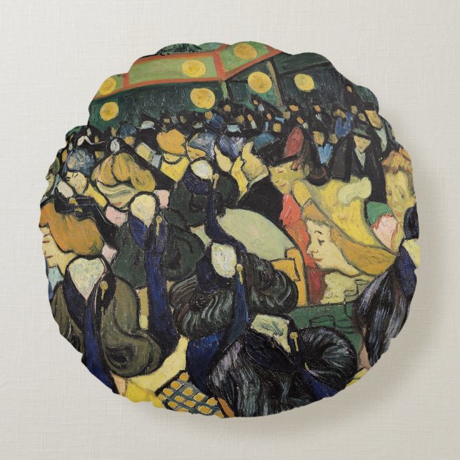Coussins Ronds Vincent van Gogh | la salle de danse chez Arles, (Devant)