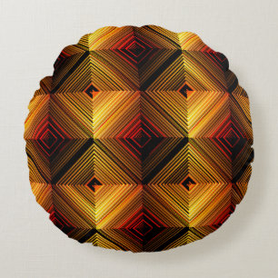 Coussins Ronds vintage abstrait motif transparent. dégradé Brow