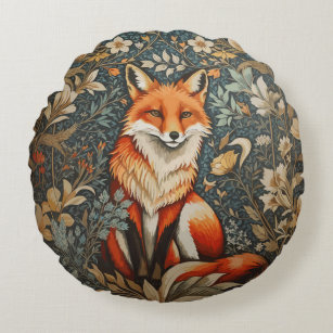Coussins Ronds Vintage assis Fox William Morris Inspiré Floral