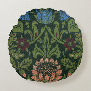 Coussins Ronds Violet et Columbine par William Morris