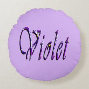 Coussins Ronds Violet Floral Violet,