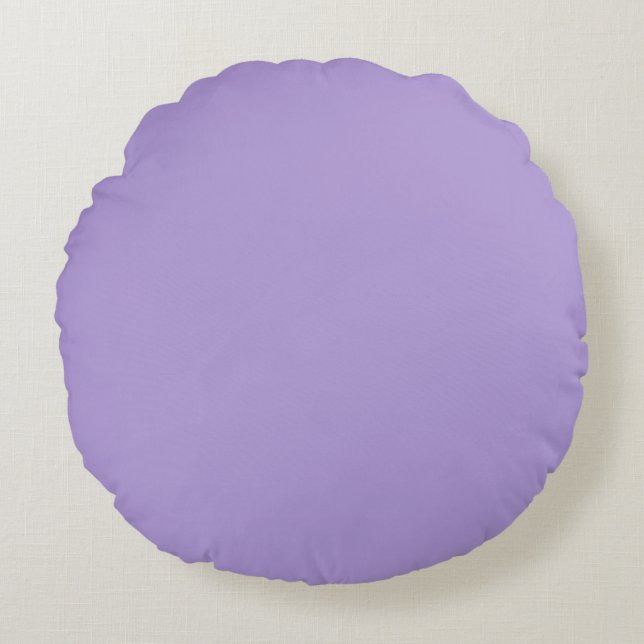 Coussins Ronds Violet pastel clair uni (Devant)