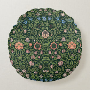 Coussins Ronds Violet vintage et Columbine par William Morris