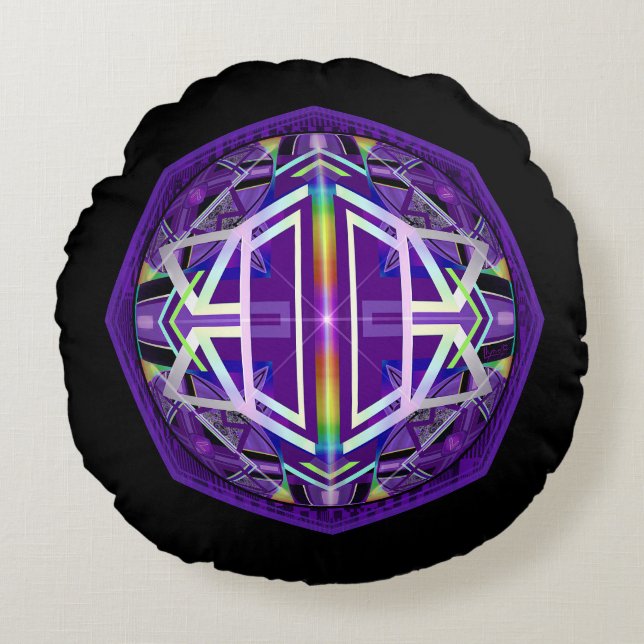 Coussins Ronds Violet W3 (Devant)