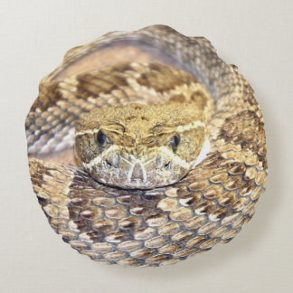 Coussins Ronds visage de serpent à sonnettes