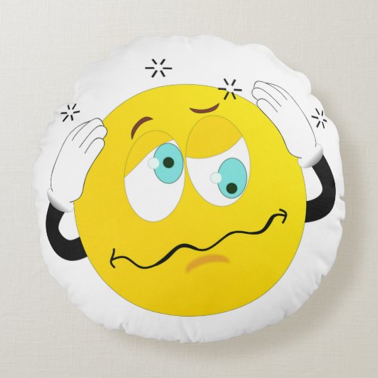 Coussins Ronds Visage idiot Emoji (Devant)