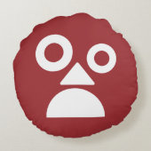 Coussins Ronds Visage ludique minimum drôle (Dos)