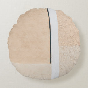 Coussins Ronds Vitre encadrée en bois blanc