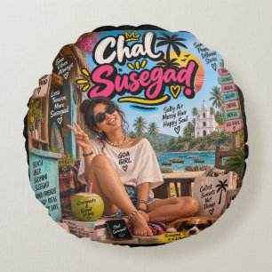 Coussins Ronds Vive Susegad ! — Susegad est un mode de vie