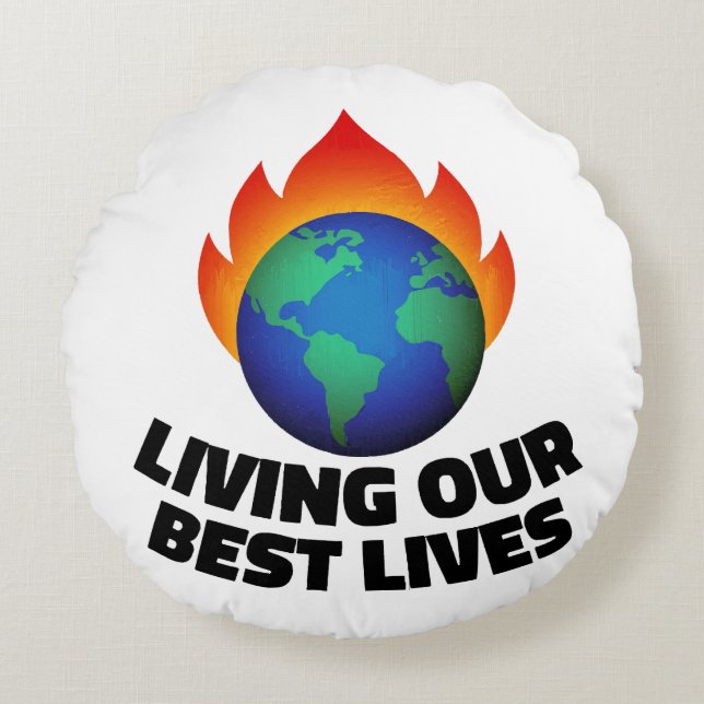 Coussins Ronds Vivre nos meilleures vies (Devant)