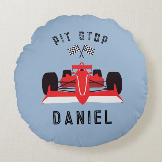 Coussins Ronds Voiture de course pour enfants (Devant)