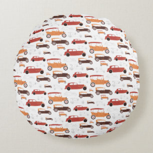 Coussins Ronds Voitures Classiques Anciennes Motif