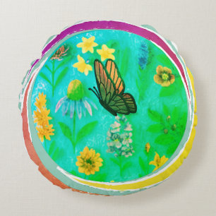 Coussins Ronds Vol Floral - Inspiré par la nature