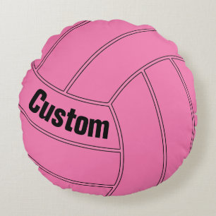 Coussins Ronds Volley-ball rose sur mesure, oreiller