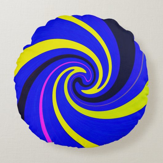 Coussins Ronds Vortex bleu (Devant)
