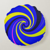 Coussins Ronds Vortex bleu (Dos)
