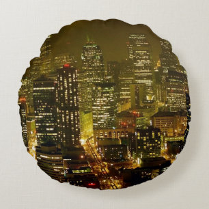 Coussins Ronds Vue de ville de Seattle