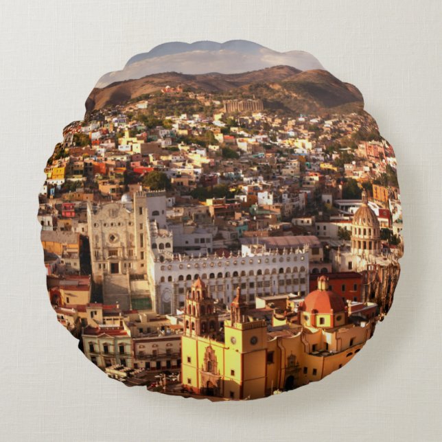 Coussins Ronds Vue de ville d'en haut (Devant)