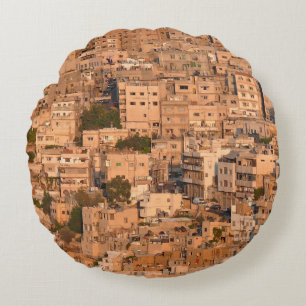 Coussins Ronds Vue sur la ville arabe. Amman. Jordanie. Moyen-Ori