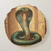 Coussins Ronds Wadjet – Ägyptische Schlangengöttin (Dos)