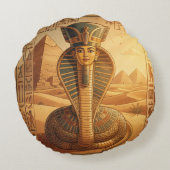 Coussins Ronds Wadjet – Ägyptische Schlangengöttin´4 (Dos)