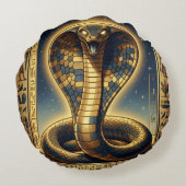 Coussins Ronds Wadjet – Egyptian Cobra Goddess´3 (Dos)