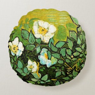 Coussins Ronds Wild Roses, popular painting par Vincent van Gogh