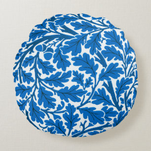 Coussins Ronds William Morris Feuilles de chêne, Sapphire bleu et
