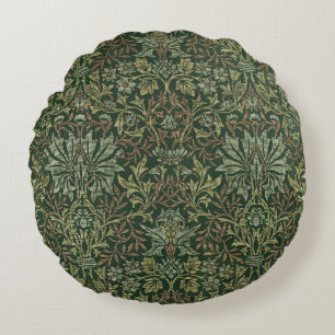 Coussins Ronds William Morris Flower Jardin Tapisserie Classique