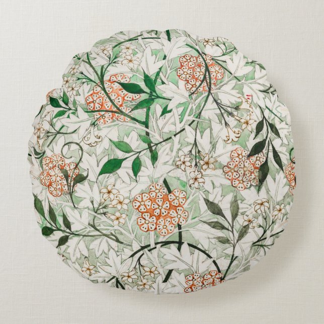 Coussins Ronds William Morris Jasmine Garden Flower Classic (Devant)