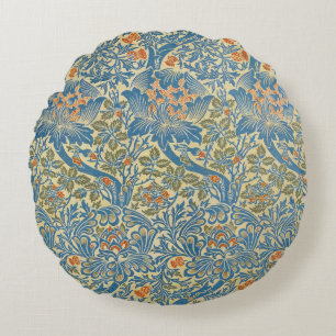 Coussins Ronds William Morris Rose & Chardon Floral Bleu