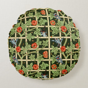 Coussins Ronds William Morris Trellis Motif en vert