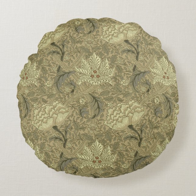 Coussins Ronds William Morris Windrush Motif de fond d'écran (Devant)