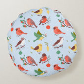 Coussins Ronds Winter Christmas Birds Kids (Dos)
